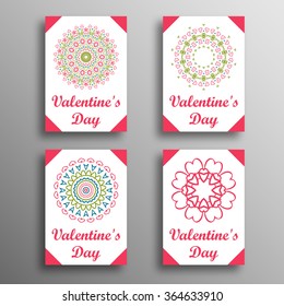 Set Valentines day card