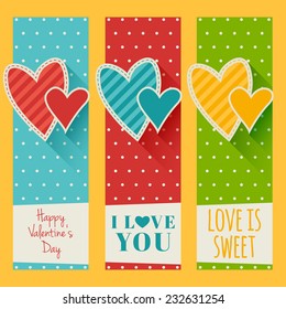set of valentine's day cards