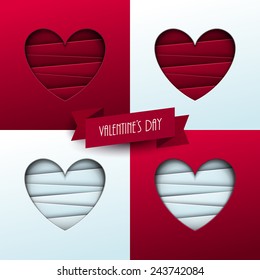 Set of Valentine`s day cards