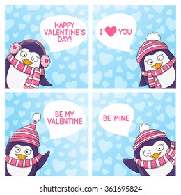 Set of Valentines day cards