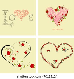 Juego de tarjetas de San Valentín
