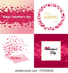 Set of Valentines Day design cards, backgrounds and banners.