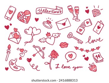 Set of Valentines Day Doodles