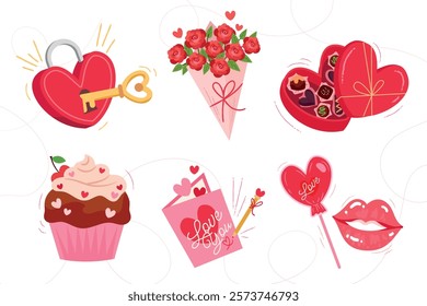 Set of Valentine's Day Elements