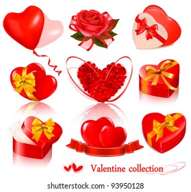 Set of Valentine's day elements. Vector illustration.