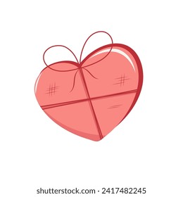 Conjunto de elementos de cajas de regalo de San Valentín. Feliz Día de San Valentín con adorable diseño plano rosa con cintas. Icono de valentía vectorial de acciones
