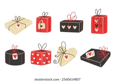 Set of Valentine's Day Gift Boxes