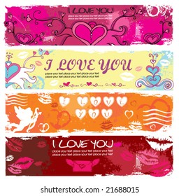 Set of Valentine's day grunge banners 1.  To see similar, please VISIT MY GALLERY.

