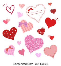 Set of Valentine's Day heart