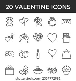 set of valentine's day icons, celebration, happy, romantic, heart, love
