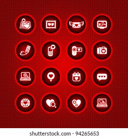 Set valentine's day icons, love on the Internet signs, 10eps