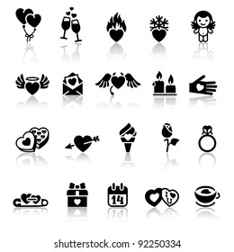 Set valentine's day icons, vector signs