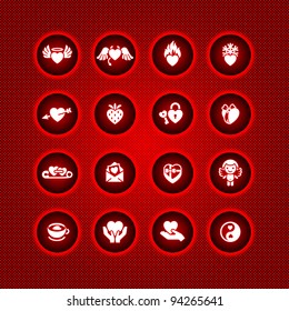 Set valentine's day icons, vector symbols, 10eps