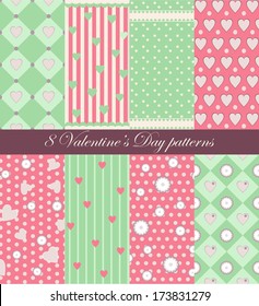 Set of Valentine's Day patterns