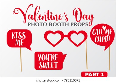 valentines photo booth props
