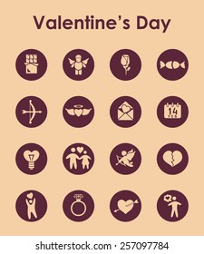 Set of Valentine's Day simple icons