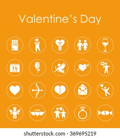 Set of Valentine's Day simple icons