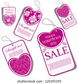 Set of Valentine's day Tags