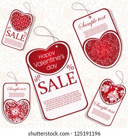 Set of Valentine's day Tags