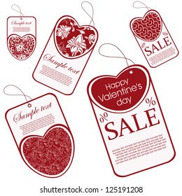 Set of Valentine's day Tags