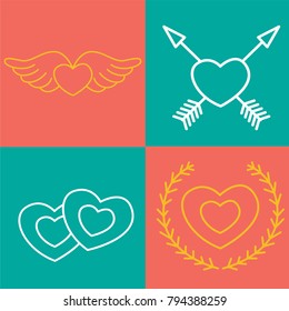 Set of Valentine's day vector icon