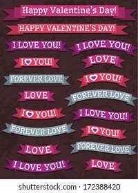 A set of valentine's design, vector illustration