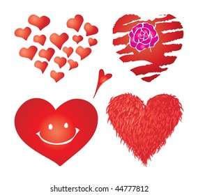 Set of valentines hearts, part 4, vector additional