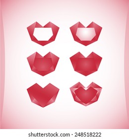 Set of Valentine's icons, design elements.