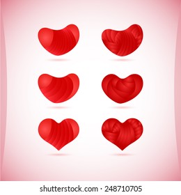 Set of Valentine's icons, design elements.