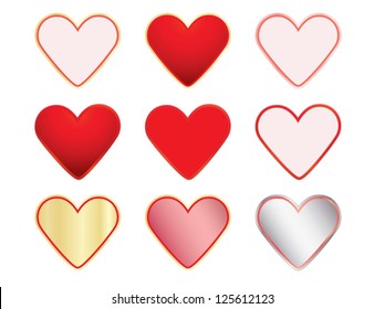 set of valentines vector illustration