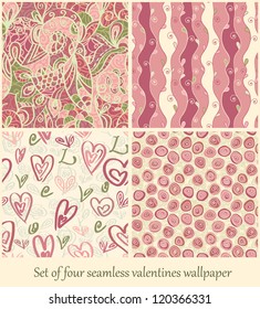 Set of valentines wallpapers