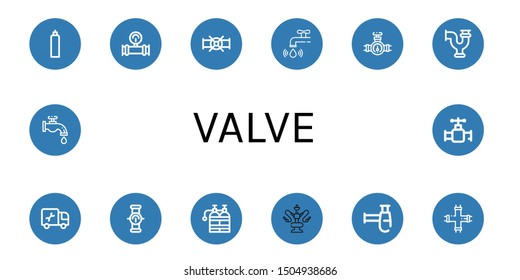 Set of valve icons such as Oxygen tank, Manometer, Pipe, Water tap, Plumber, Water pipe, Siphon, Faucet, Valve , valve