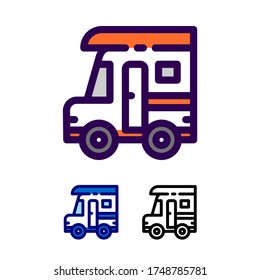 Set of van icon illustration. concept logo