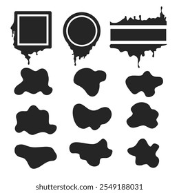 Set of variant organic shapes vector