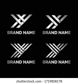 Set of Variation Stylish and Elegant Silver Y Logo