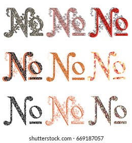 Set of variations fishnet (lace) figures ? (Number sign).