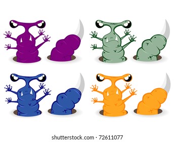set of varicolored funny monsters.vector 11