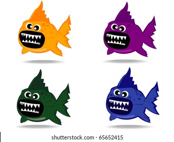set of varicolored funny monsters.vector 8