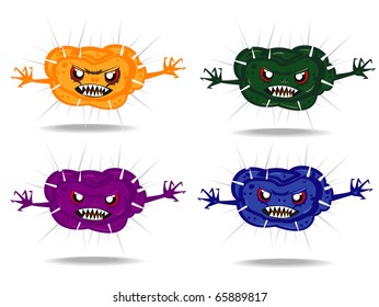 set of varicolored funny monsters.vector 9