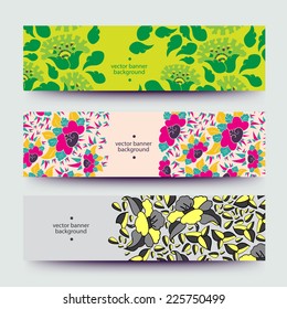 Set of varicolored line background.Strips background. Vector Design banners. Hand drawn illustration and place for your text.