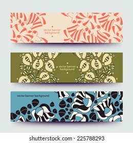 Set of varicolored line background.Strips background. Vector Design banners. Hand drawn illustration and place for your text.