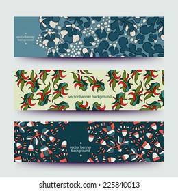 Set of varicolored line background.Strips background. Vector Design banners. Hand drawn illustration and place for your text.