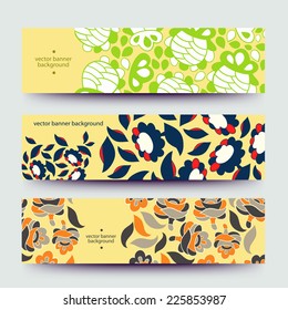 Set of varicolored line background.Strips background. Vector Design banners. Hand drawn illustration and place for your text.
