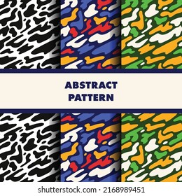 Set Of Variety Abstract Camouflage Pattern