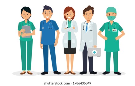 Similar Images, Stock Photos & Vectors of Medical team isolated on ...