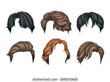 Set of Variety man hairstyles