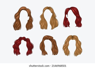 Set of Variety women hairstyles