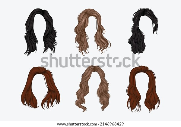 Set Variety Women Hairstyles Stock Vector (Royalty Free) 2146968429 ...