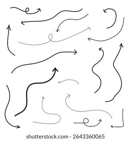 set of various arrow handdrawn. eps