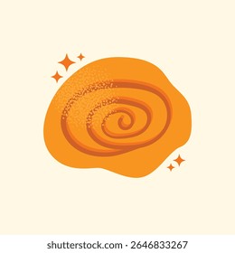 Conjunto de vários produtos assados croissant, pão, pretzel, bun, baguette, rolo, massa dinamarquesa, e donut isolado no fundo claro. Ilustração de vetor plano. Padaria e conceito de alimentos pastelaria de cozinha